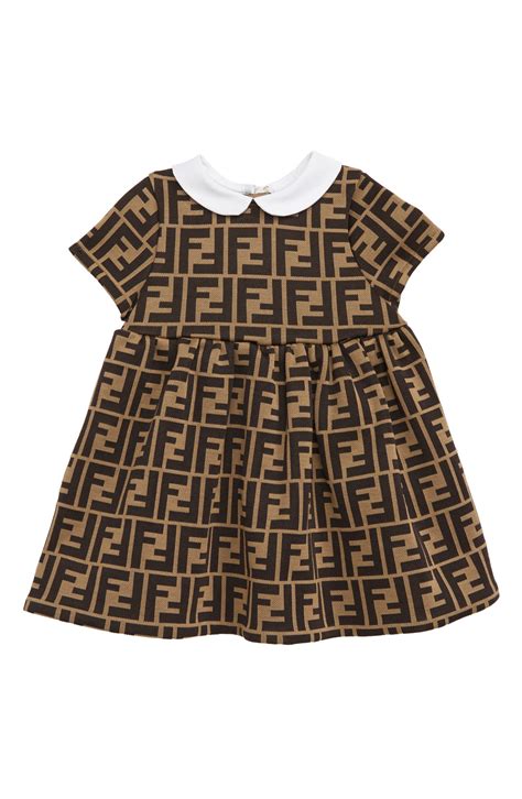 fendi logo dress baby|Fendi signature logo midi dress.